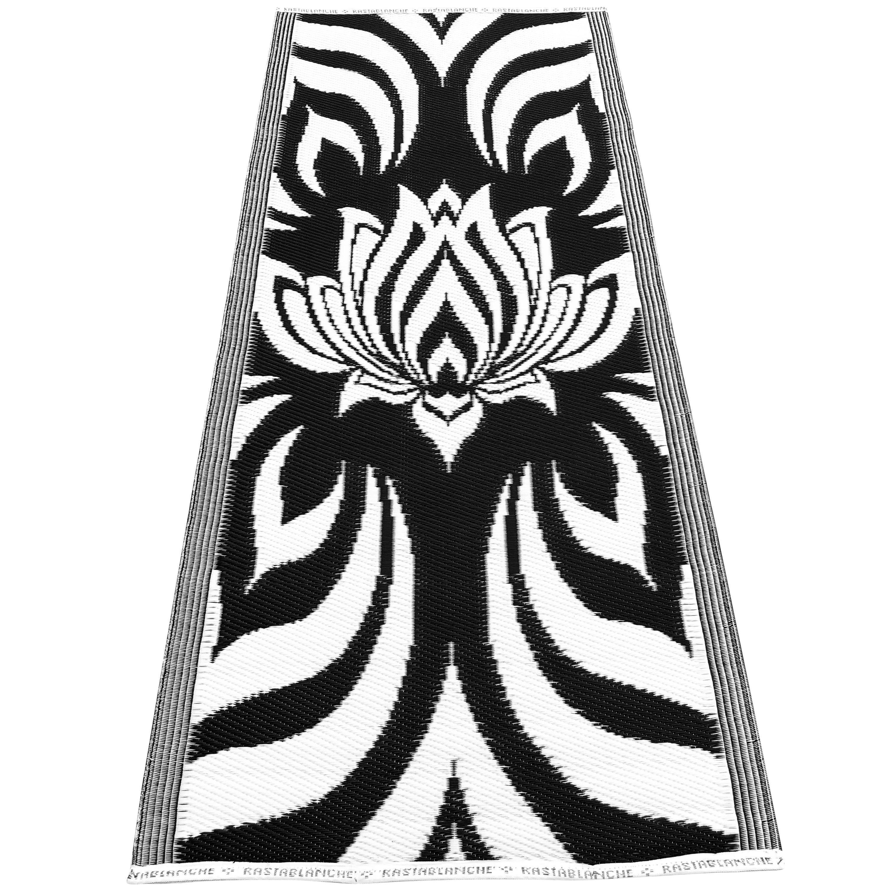 75 x 180 cm, mega lotus, black / white